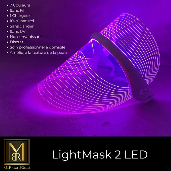 LightMask 2 LED | Masque LED Visage 7 couleurs Sans fil